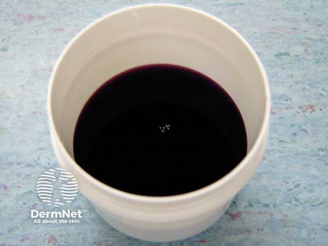 Concentrated potassium permanganate solution