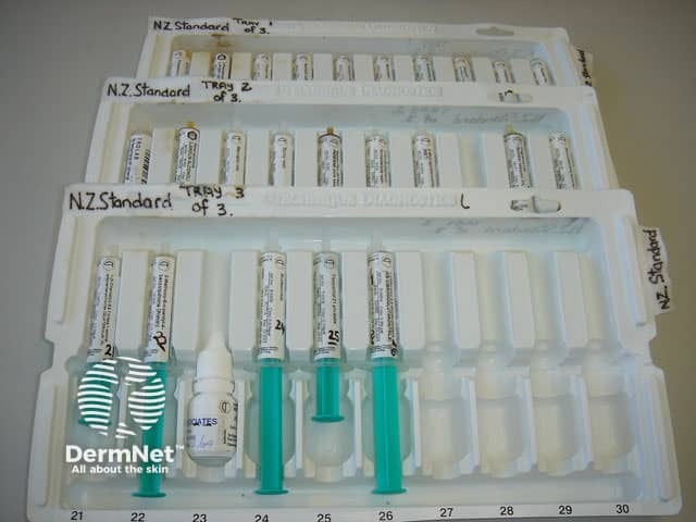 Baseline series of patch test allergens