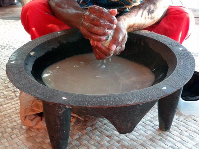 Preparing kava